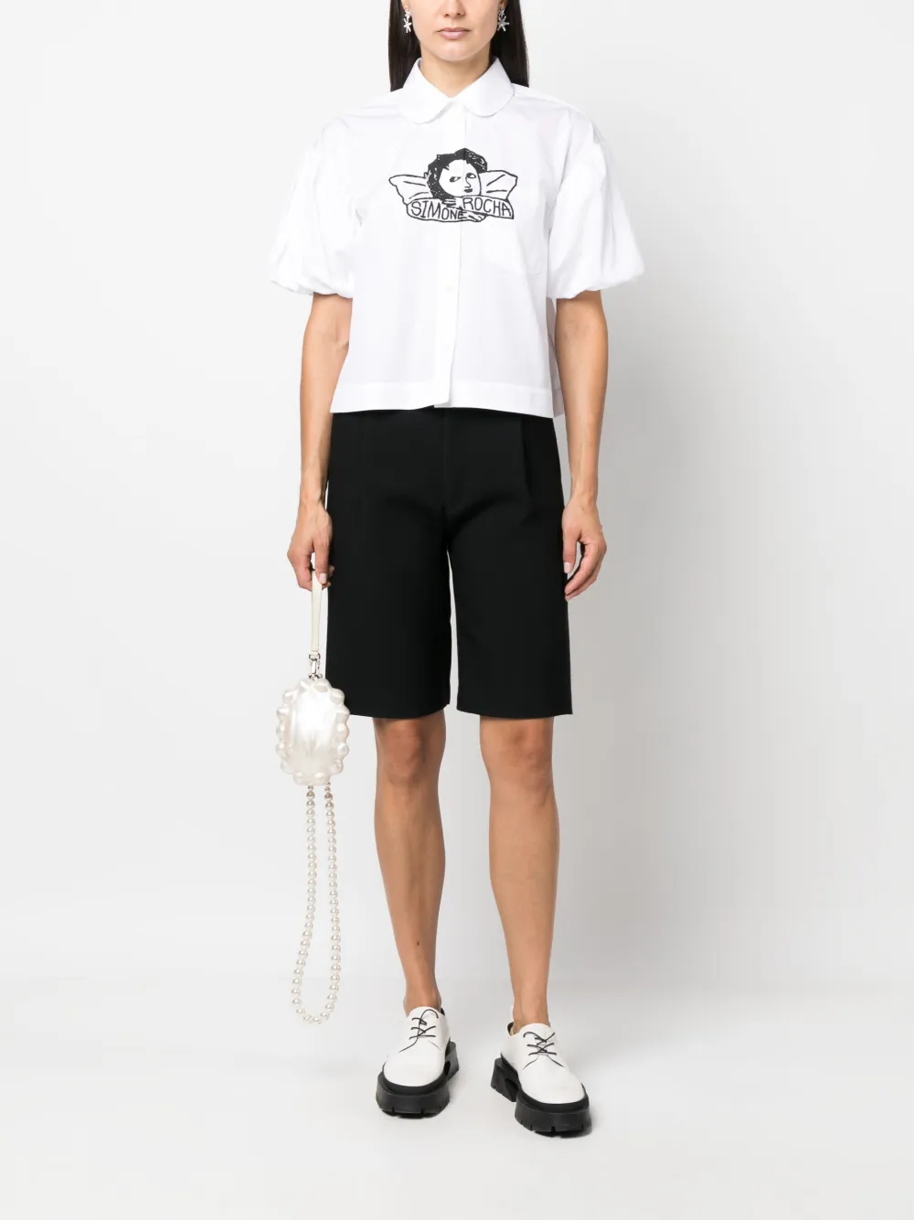 Simone Rocha Blouse met logo - Wit