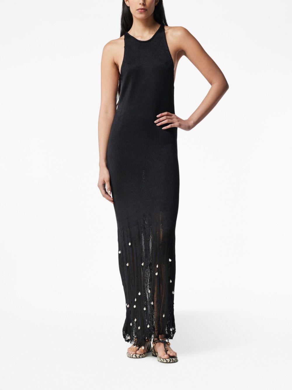 Altuzarra Carroll silk knit midi dress - Zwart