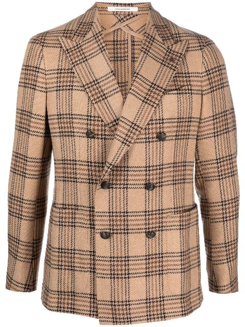 Tagliatore Prince of Wales-check double-breasted blazer Men