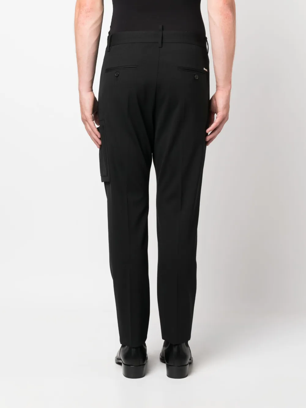 Dsquared2 Virgin-wool Tailored Trousers In Black