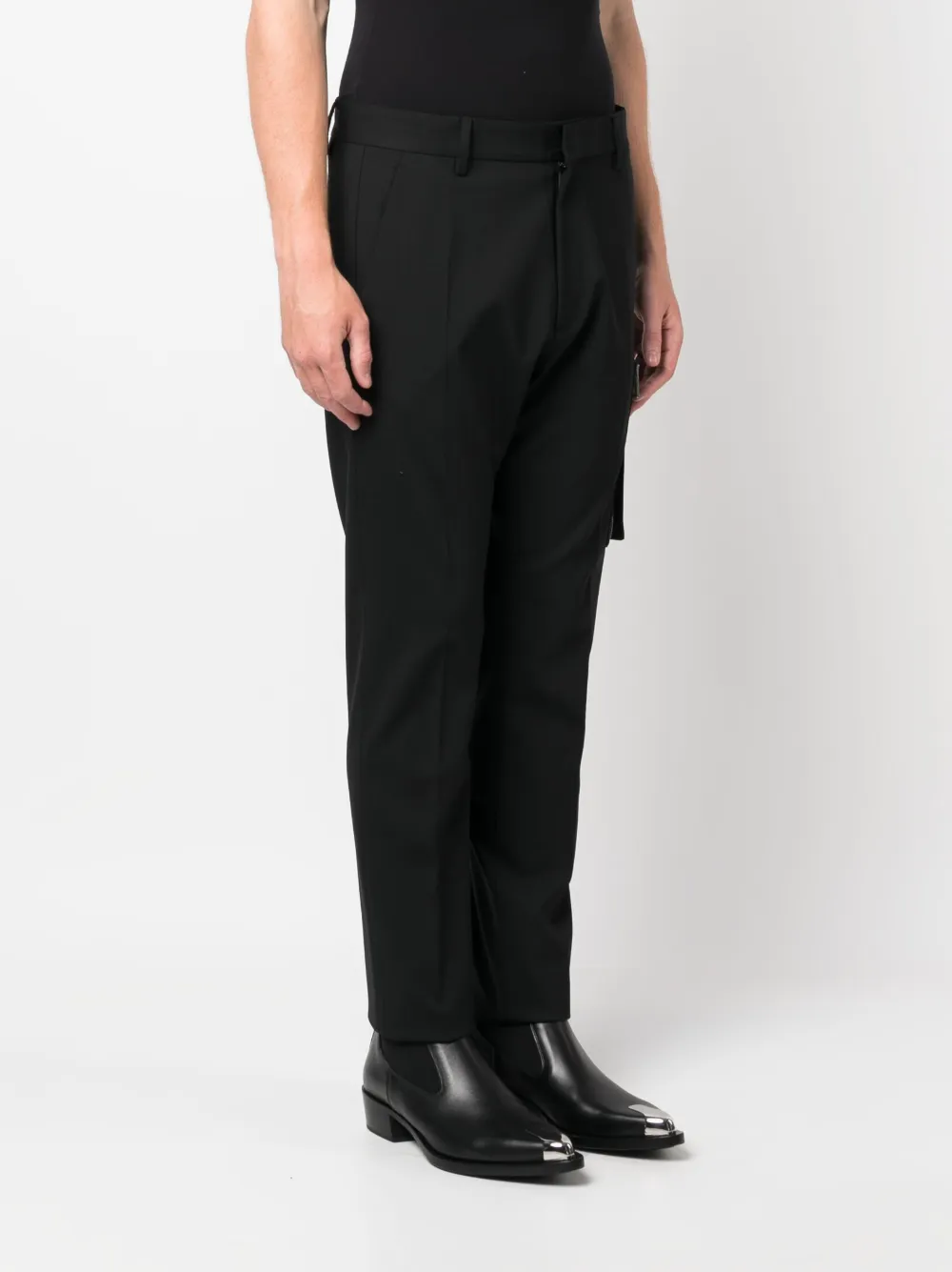 Dsquared2 Virgin-wool Tailored Trousers In Black
