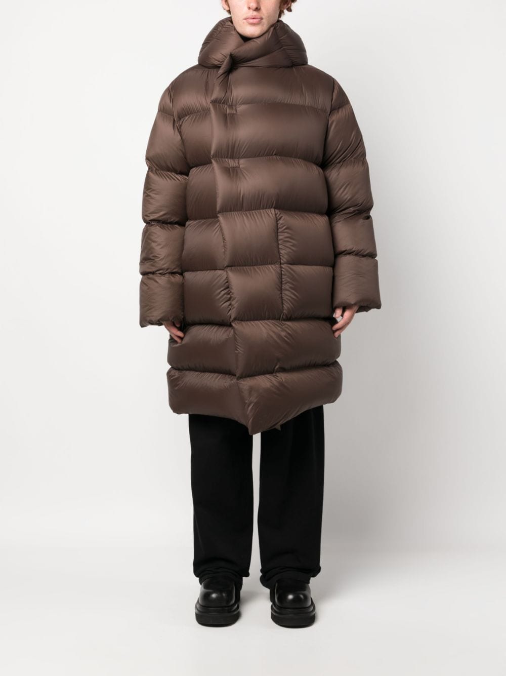 Rick Owens oversized hooded padded coat - Bruin