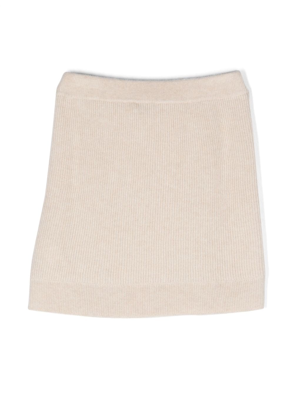 Shop Brunello Cucinelli Drawstring Cashmere A-line Skirt In Neutrals