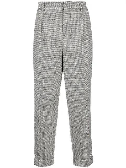 Brunello Cucinelli pantalones con motivo pied de poule