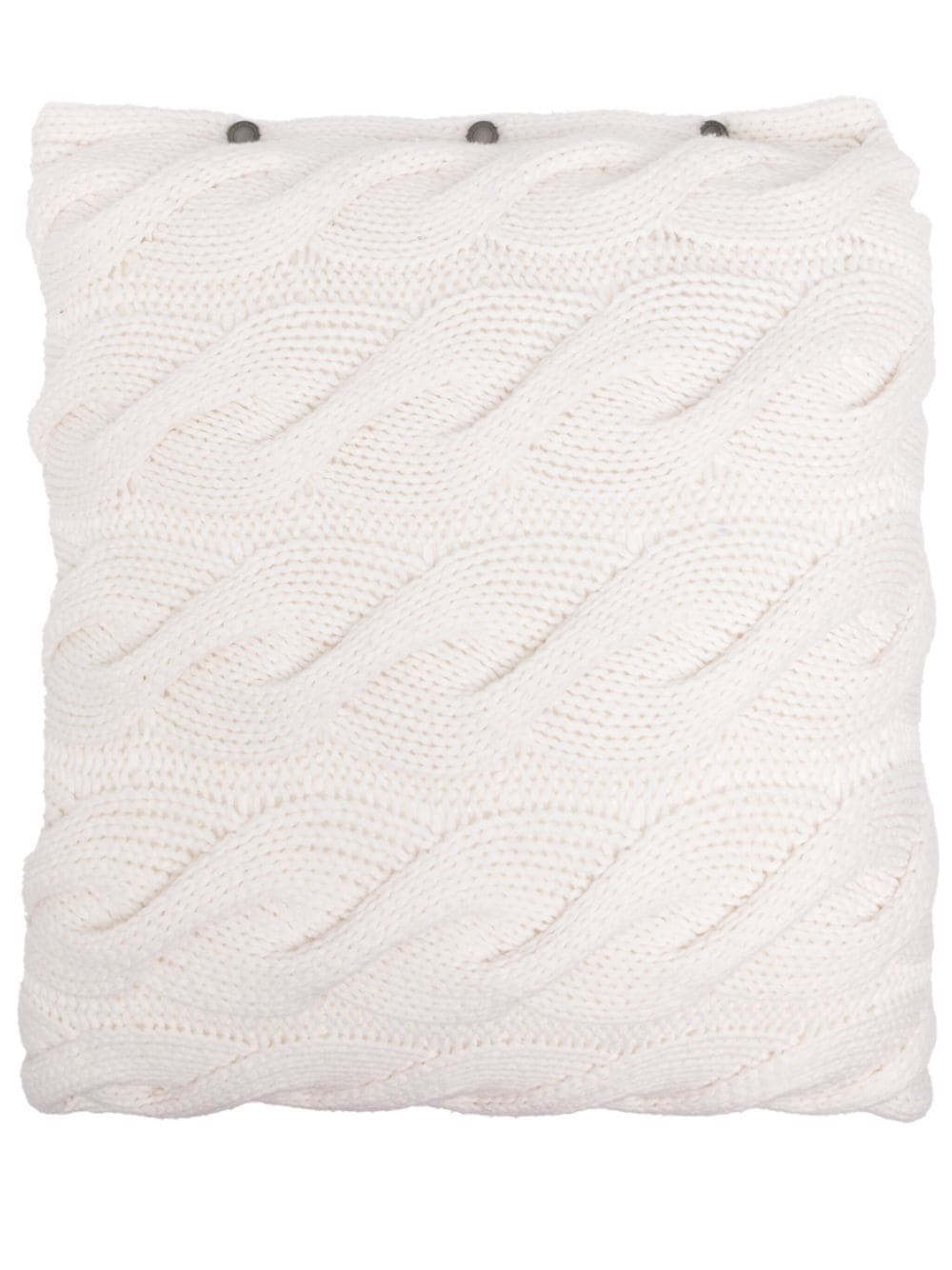 Brunello Cucinelli Cashmere Knitted-construction Cushion In Nude