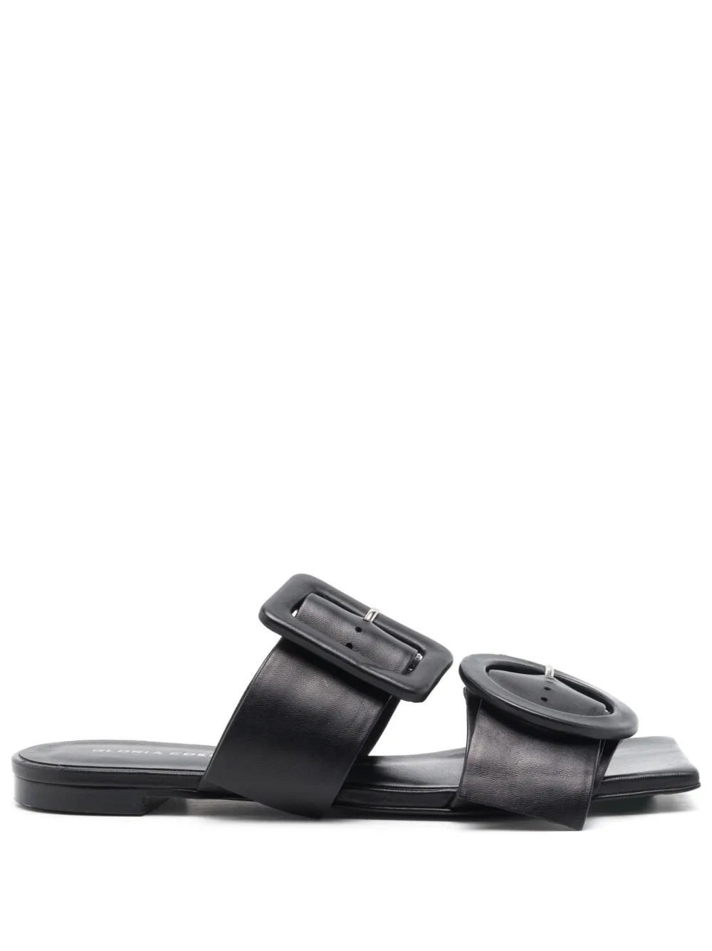Gloria Coelho asymmetric buckle-fastening sandals Black