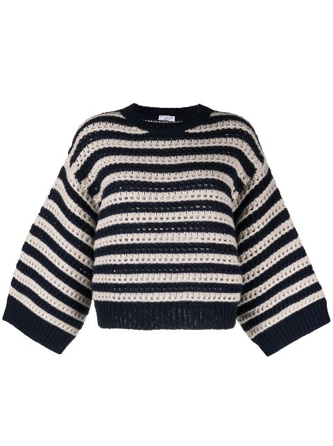 Brunello Cucinelli striped knitted jumper Women