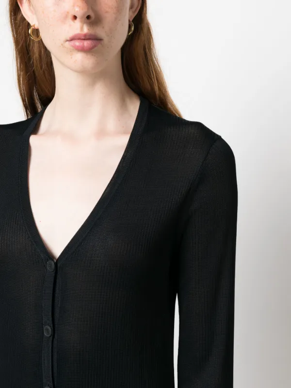 Tory Burch V-neck Knitted Dress - Black