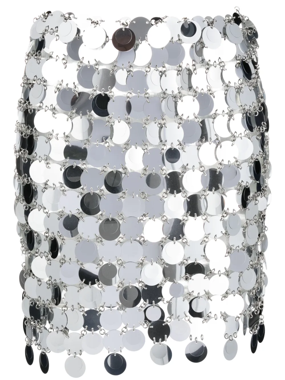 Rabanne Verfraaide mini-rok Zilver