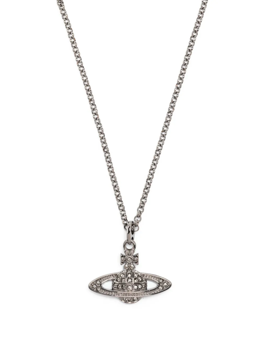 Vivienne Westwood Mayfair Bas Relief Pedant Necklace In Silver