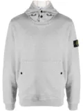 Stone Island Compass-motif cotton hoodie - Grey