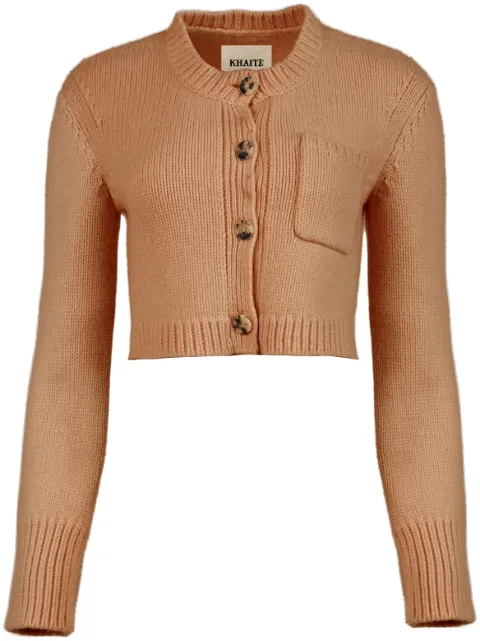 KHAITE Lavan cropped cashmere cardigan