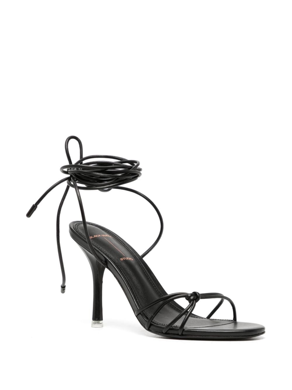 Image 2 of BLACK SUEDE STUDIO Leanna 95mm leather sandals