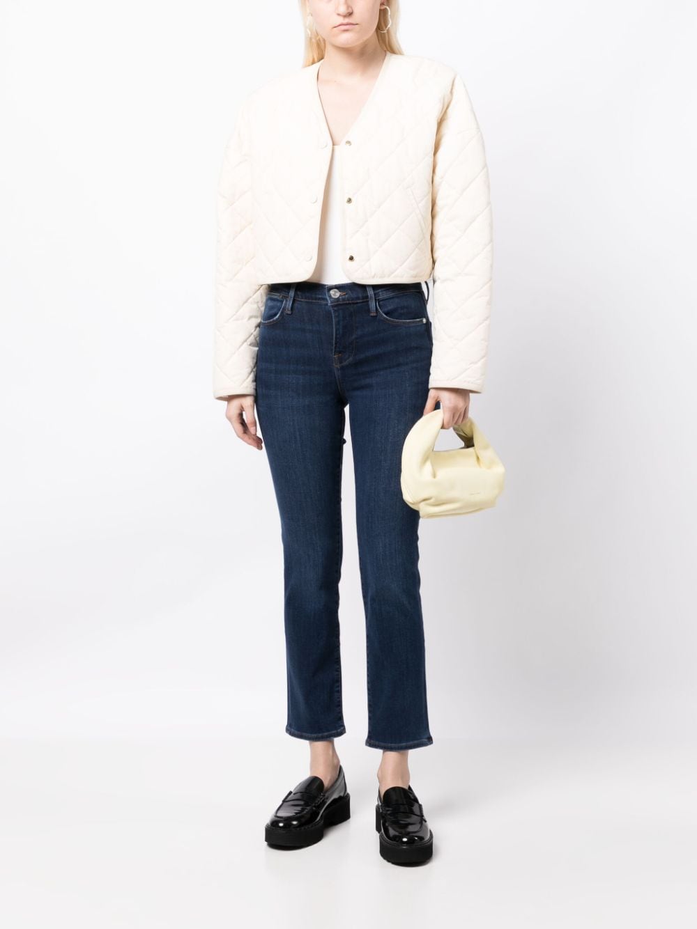Image 2 of FRAME straight-leg cropped jeans