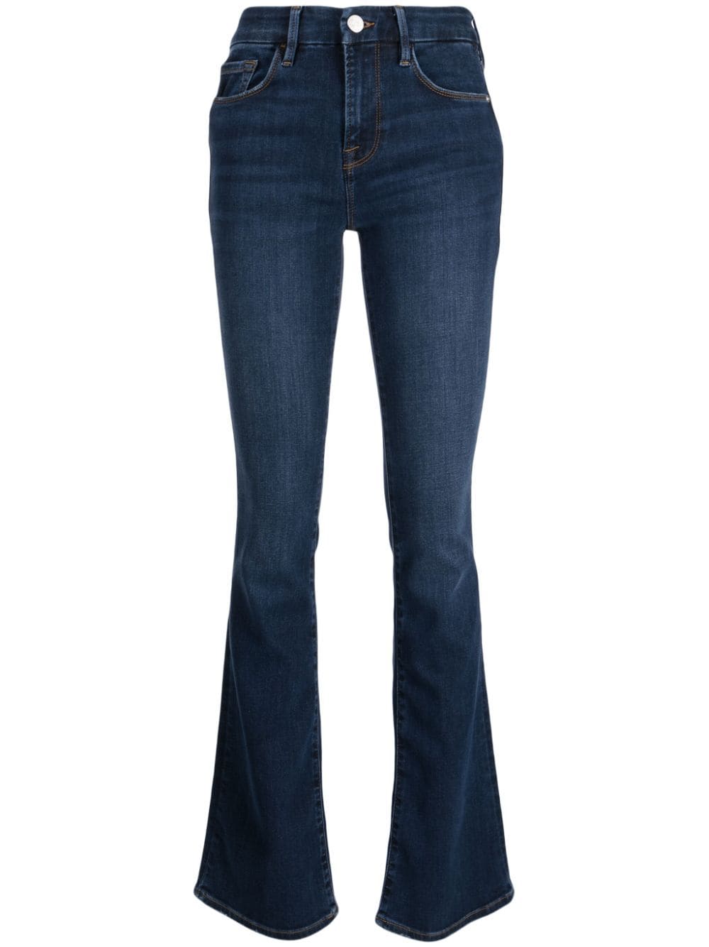 Frame Mid-rise Flared Jeans In Majesty