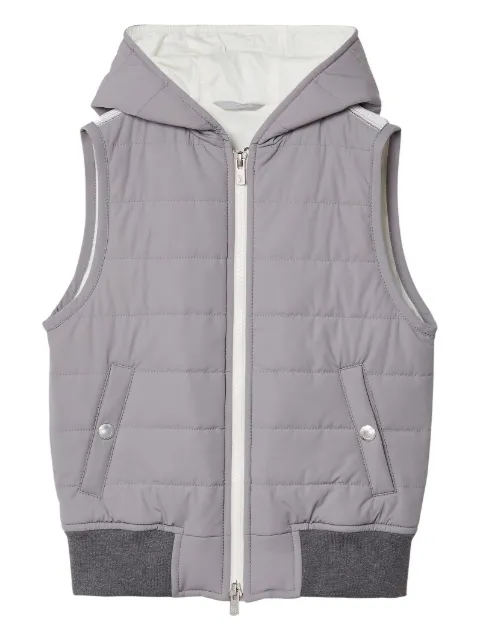 Brunello Cucinelli Kids zip-front quilted gilet