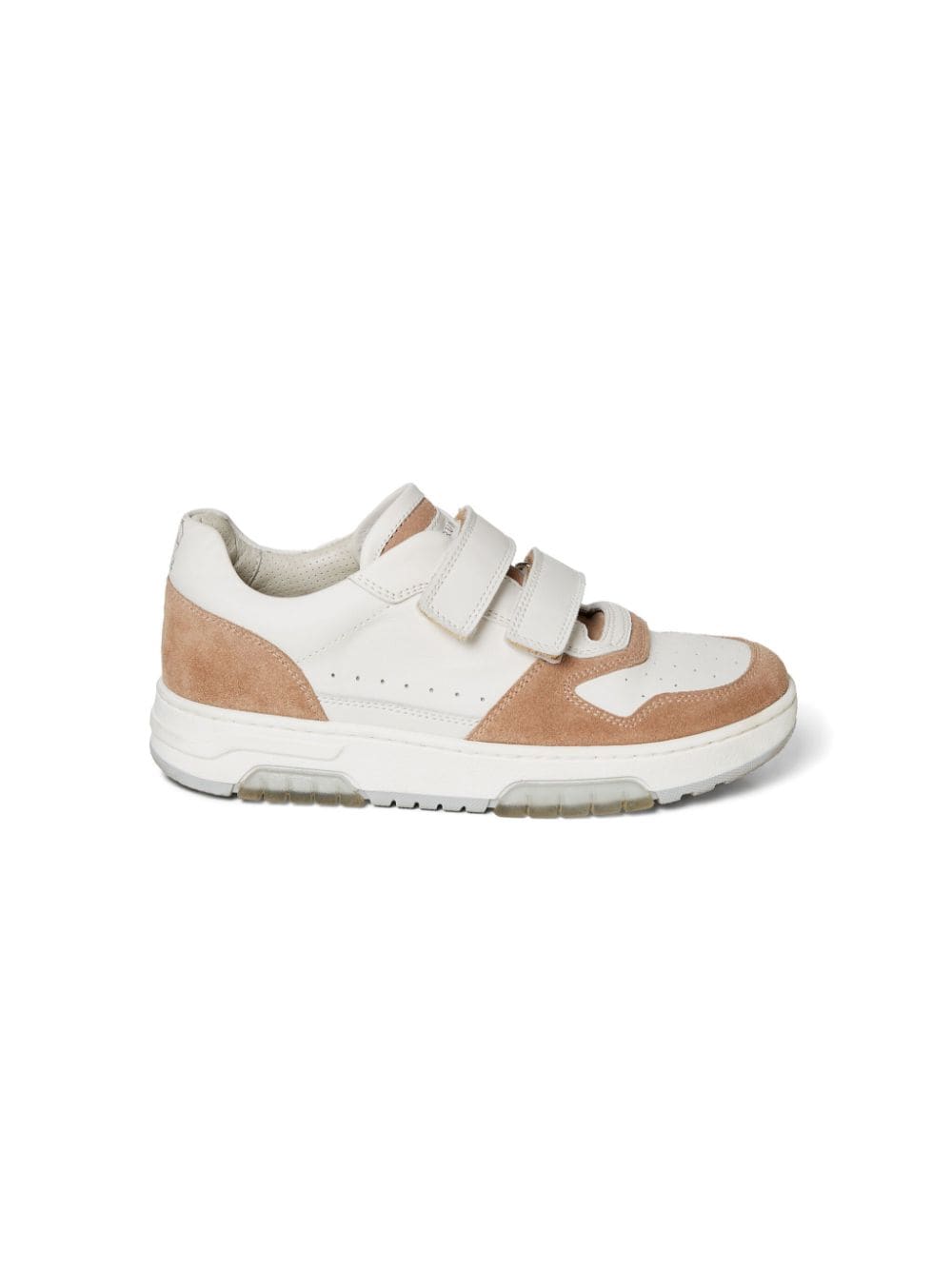 Shop Brunello Cucinelli Touch-strap Leather Sneakers In White