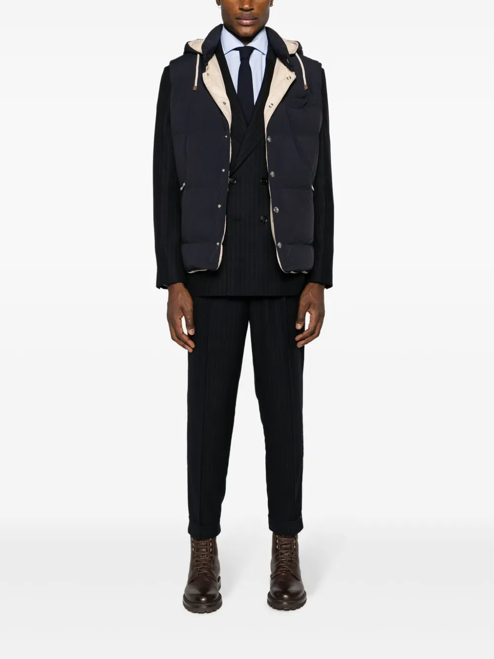 Brunello Cucinelli chalk-stripe double-breasted suit | Double  Breasted Suits | Image 2
