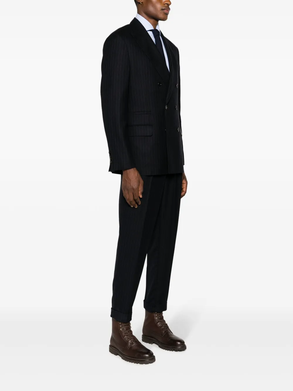 Brunello Cucinelli Pak met dubbele rij knopen Blauw