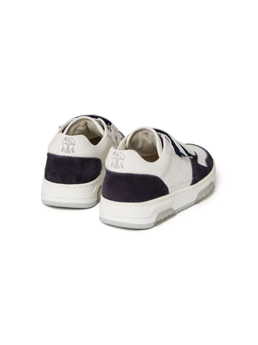 Brunello Cucinelli Kids touch-strap panelled sneakers Neutrals