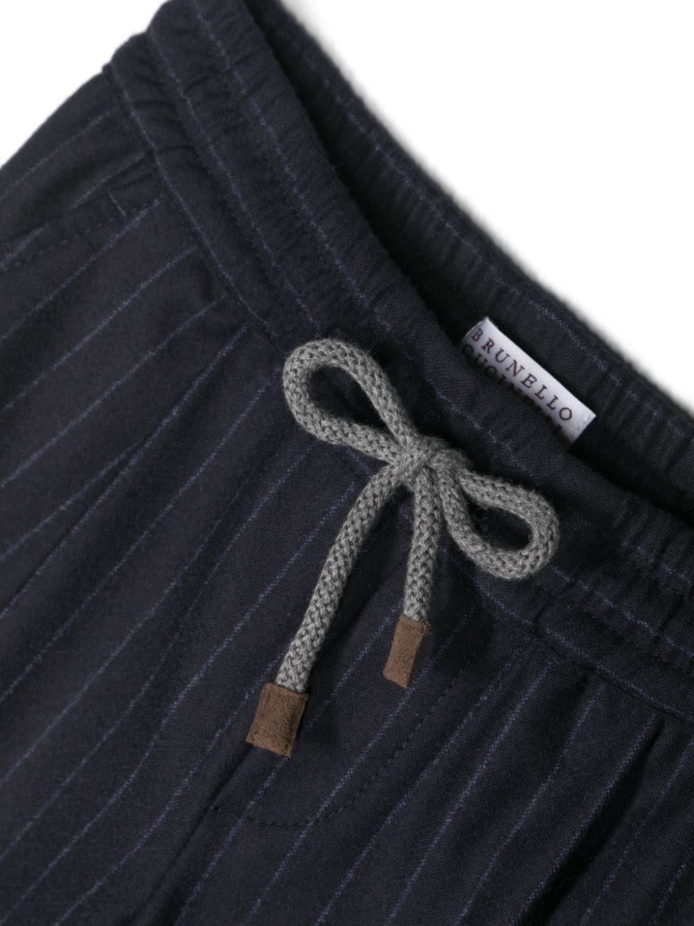 Shop Brunello Cucinelli Pinstriped Virgin-wool Suit In Blue