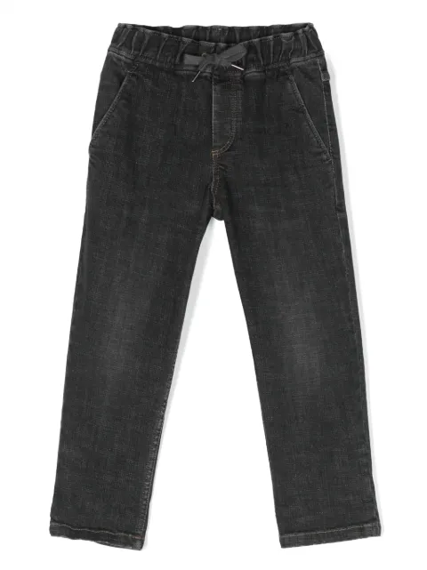 Brunello Cucinelli Kids Monili-detail mid-rise straight-leg jeans