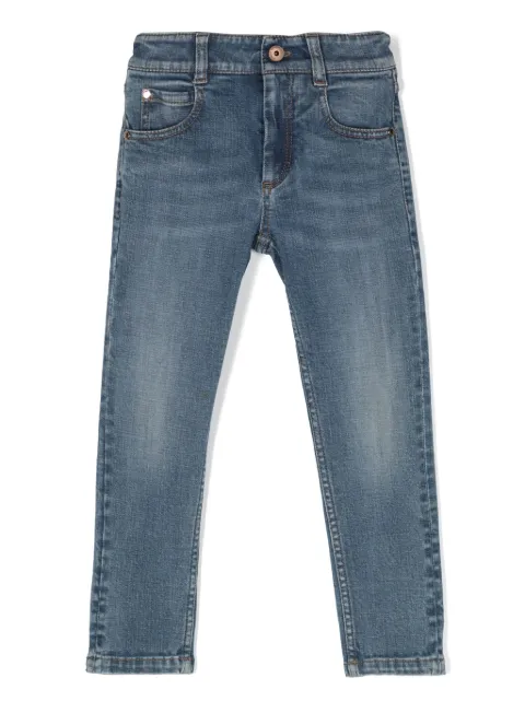 Brunello Cucinelli Kids Comfort mid-rise slim-fit jeans
