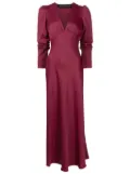 Gloria Coelho plunging V-neck maxi dress - Red