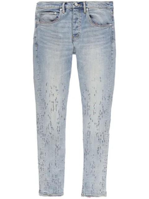 Purple Brand distressed low-rise skinny jeans