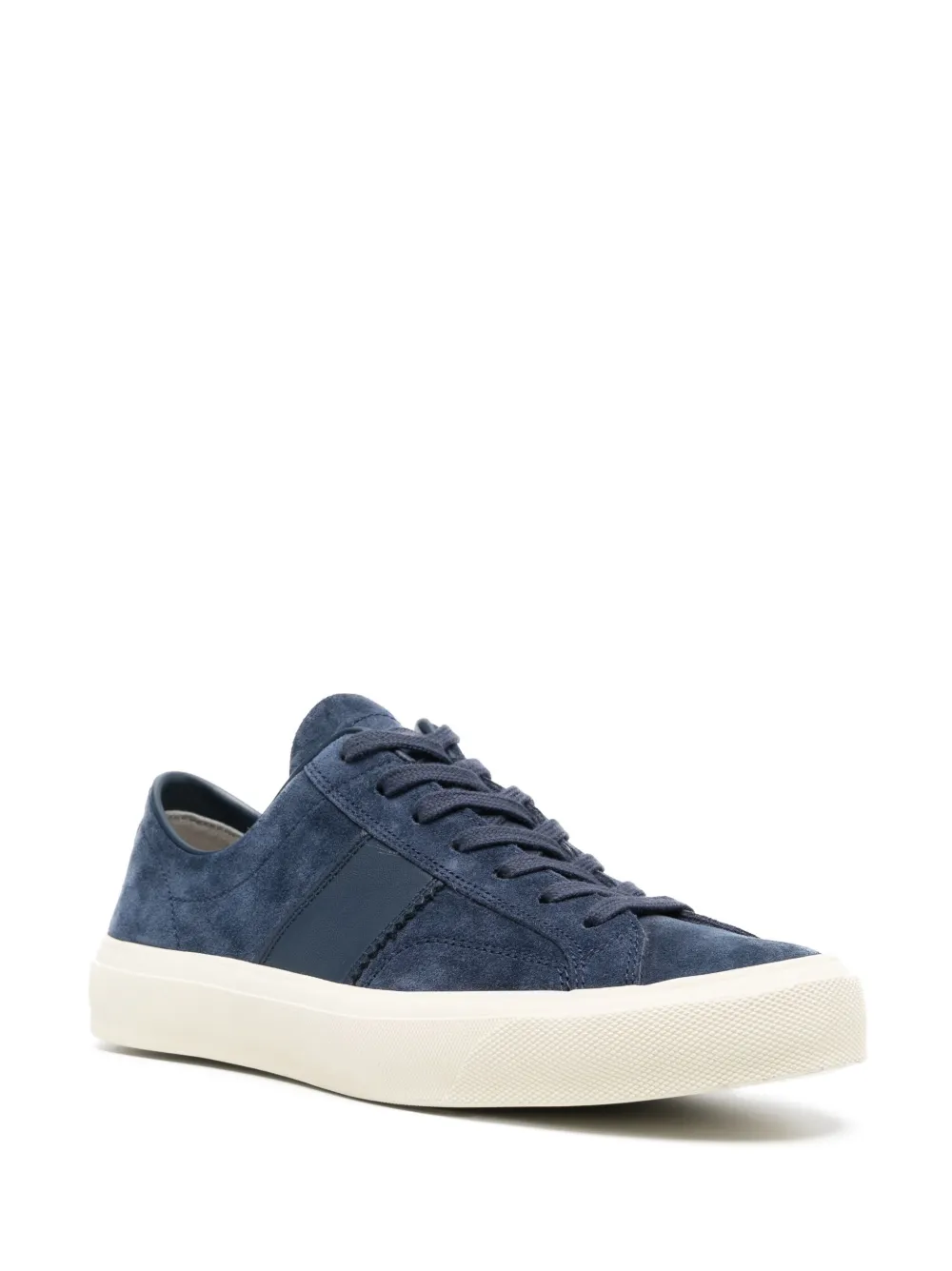 Shop Tom Ford Cambridge Logo-patch Sneakers In Blue