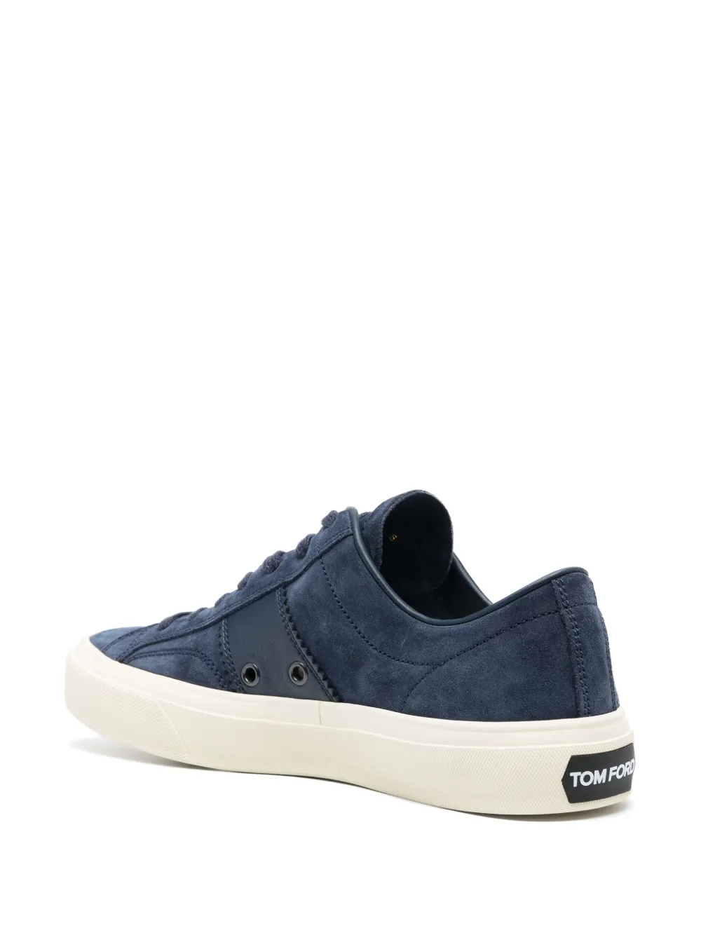 Shop Tom Ford Cambridge Logo-patch Sneakers In Blue