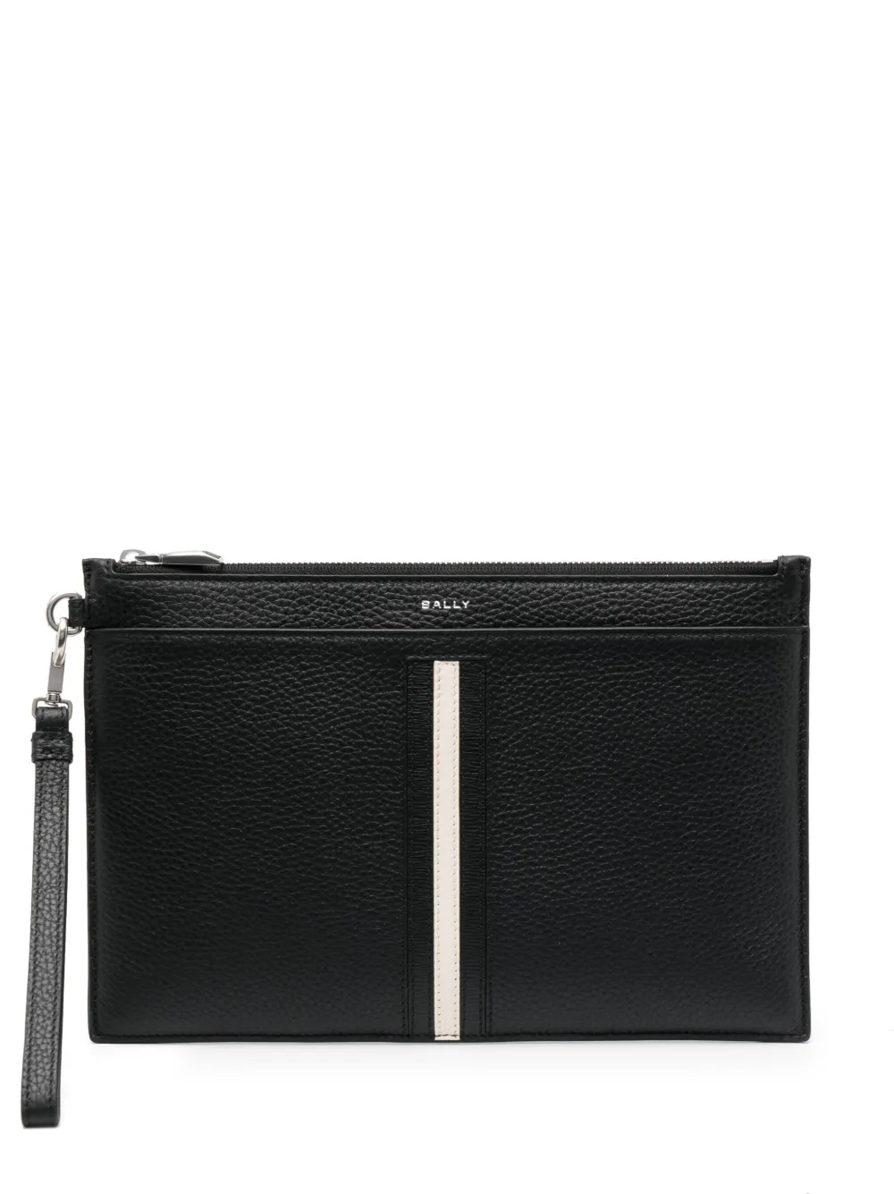 Bally pochette en cuir à logo embossé - Noir Top Merken Winkel