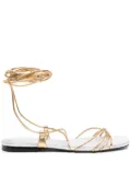 BLACK SUEDE STUDIO Faye metallic leather sandals - Gold