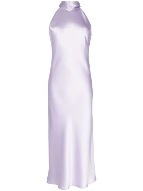 Galvan London Sienna halterneck midi dress