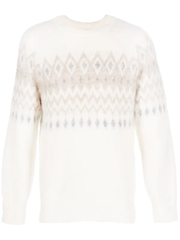 White hot sale fairisle jumper