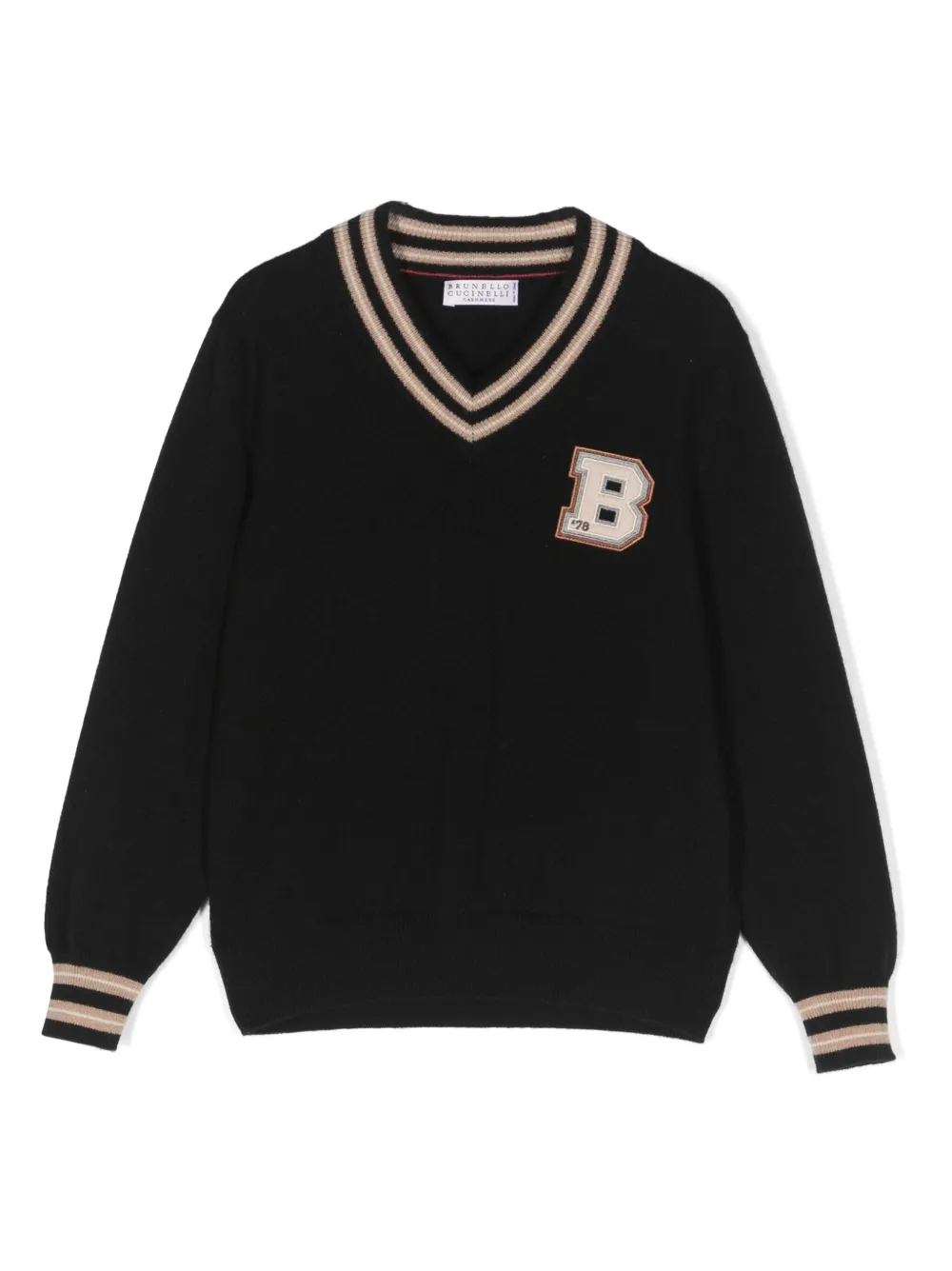 Brunello Cucinelli Kids Kasjmier trui Zwart