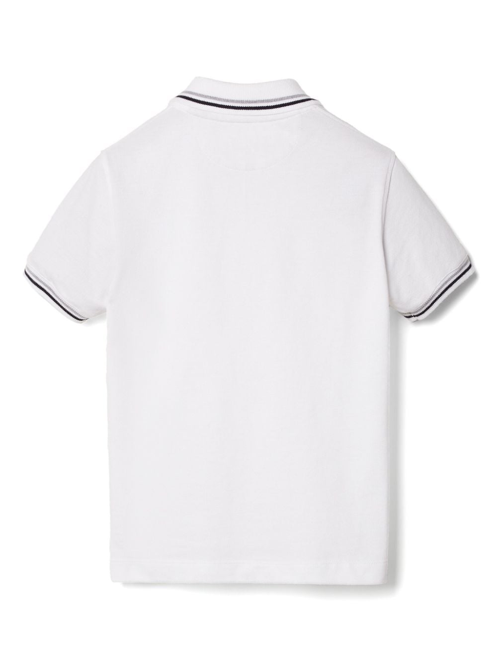 Shop Brunello Cucinelli Logo-print Cotton Polo Shirt In White