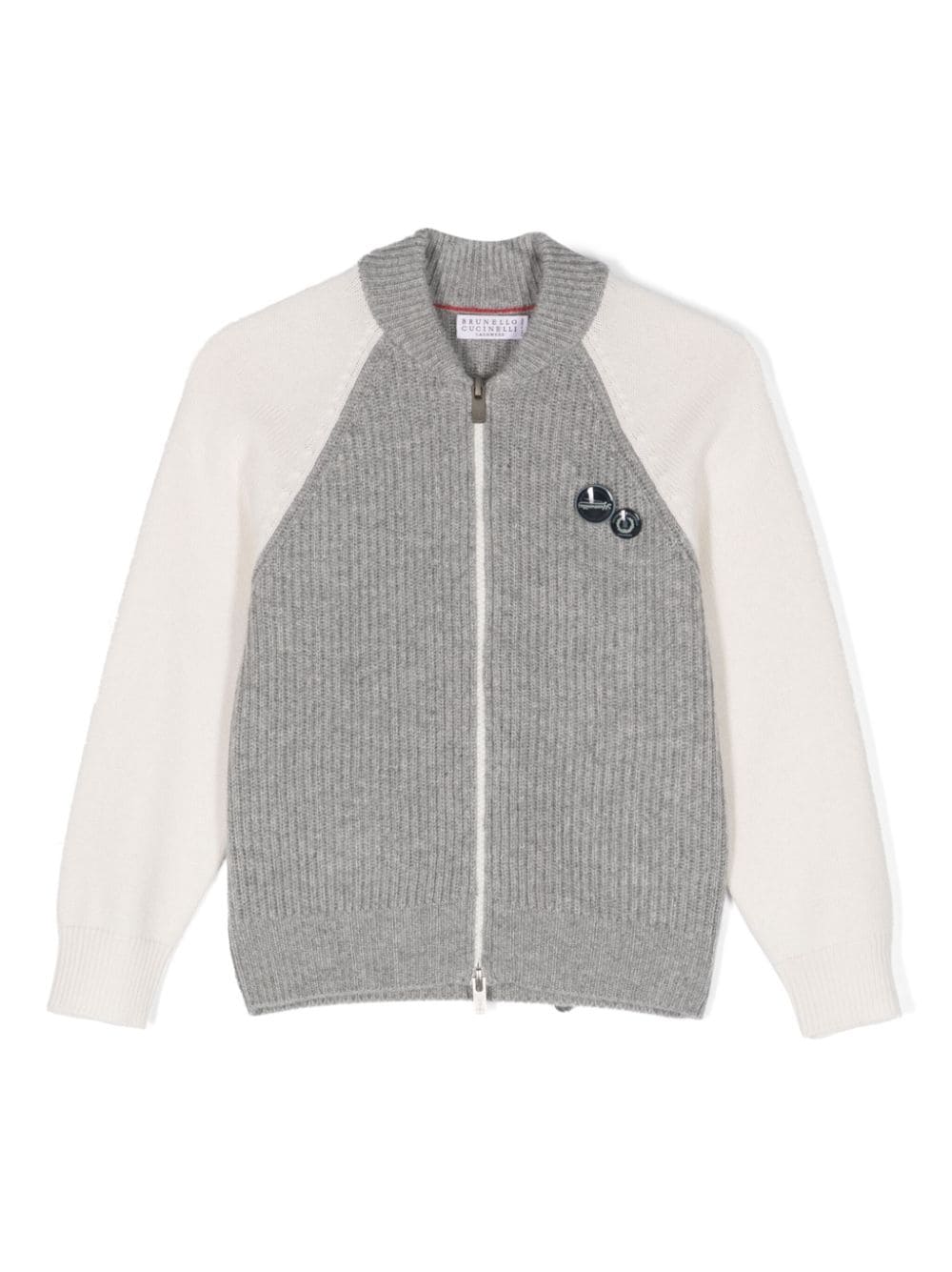 Shop Brunello Cucinelli Zip-up Cashmere Cardigan In Grey