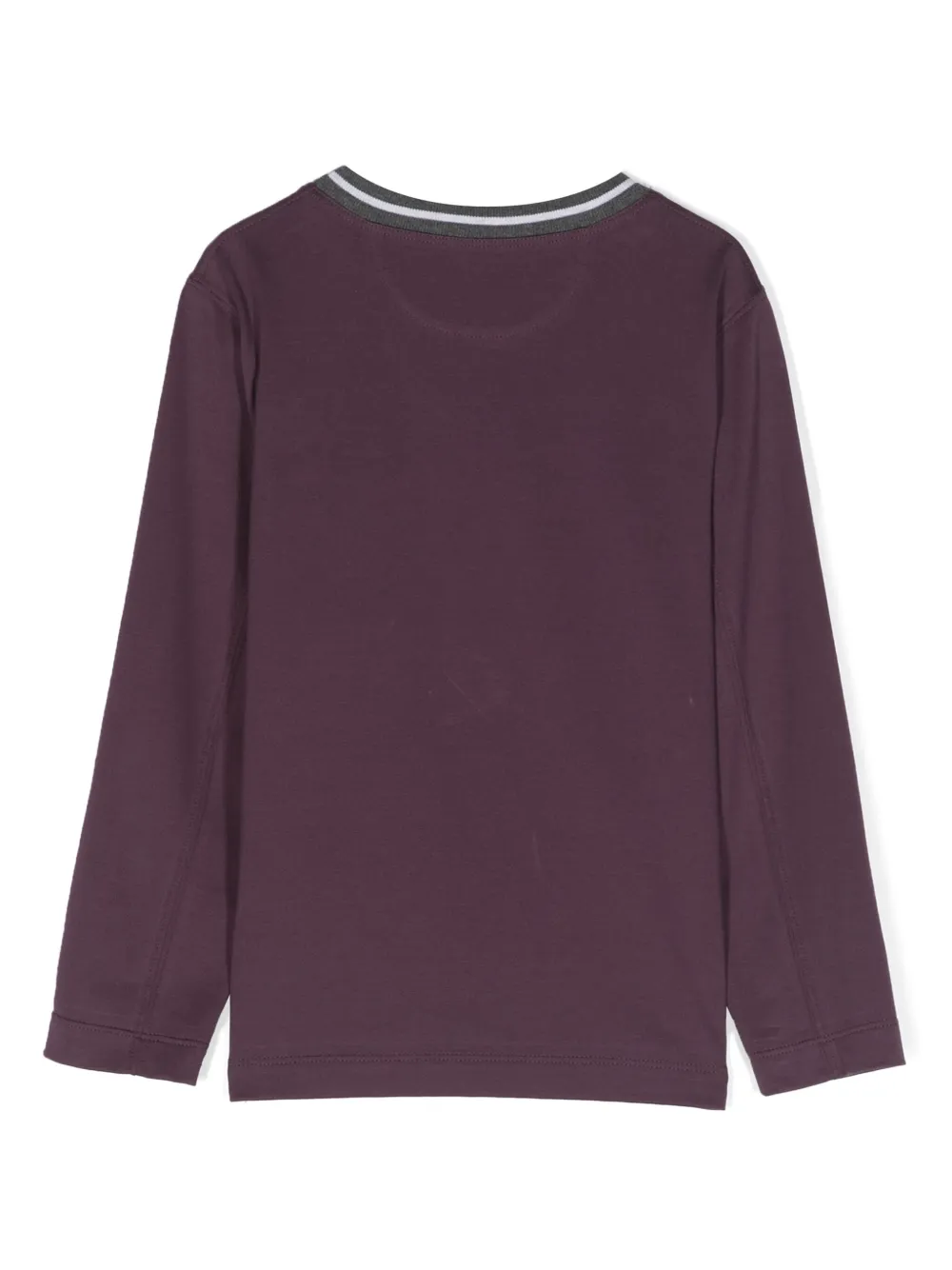 Brunello Cucinelli Kids T-shirt met logopatch - Paars