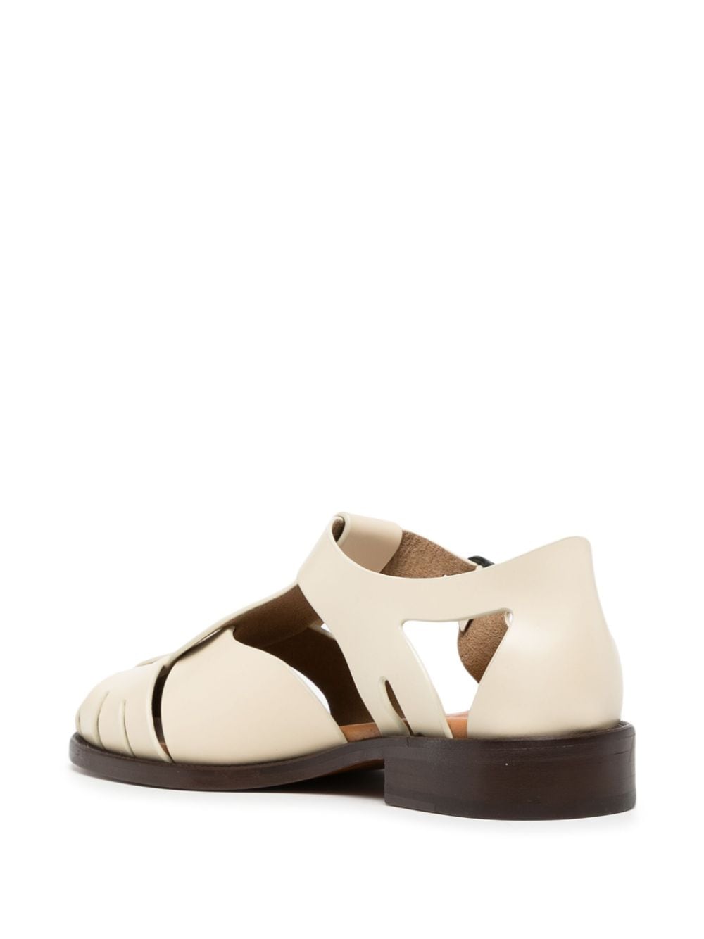 Shop Hereu Pesca Cut-out Leather Sandals In Nude