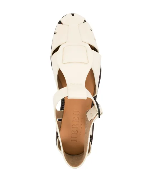 Hereu Pesca cut-out leather sandals WFPESC - 3