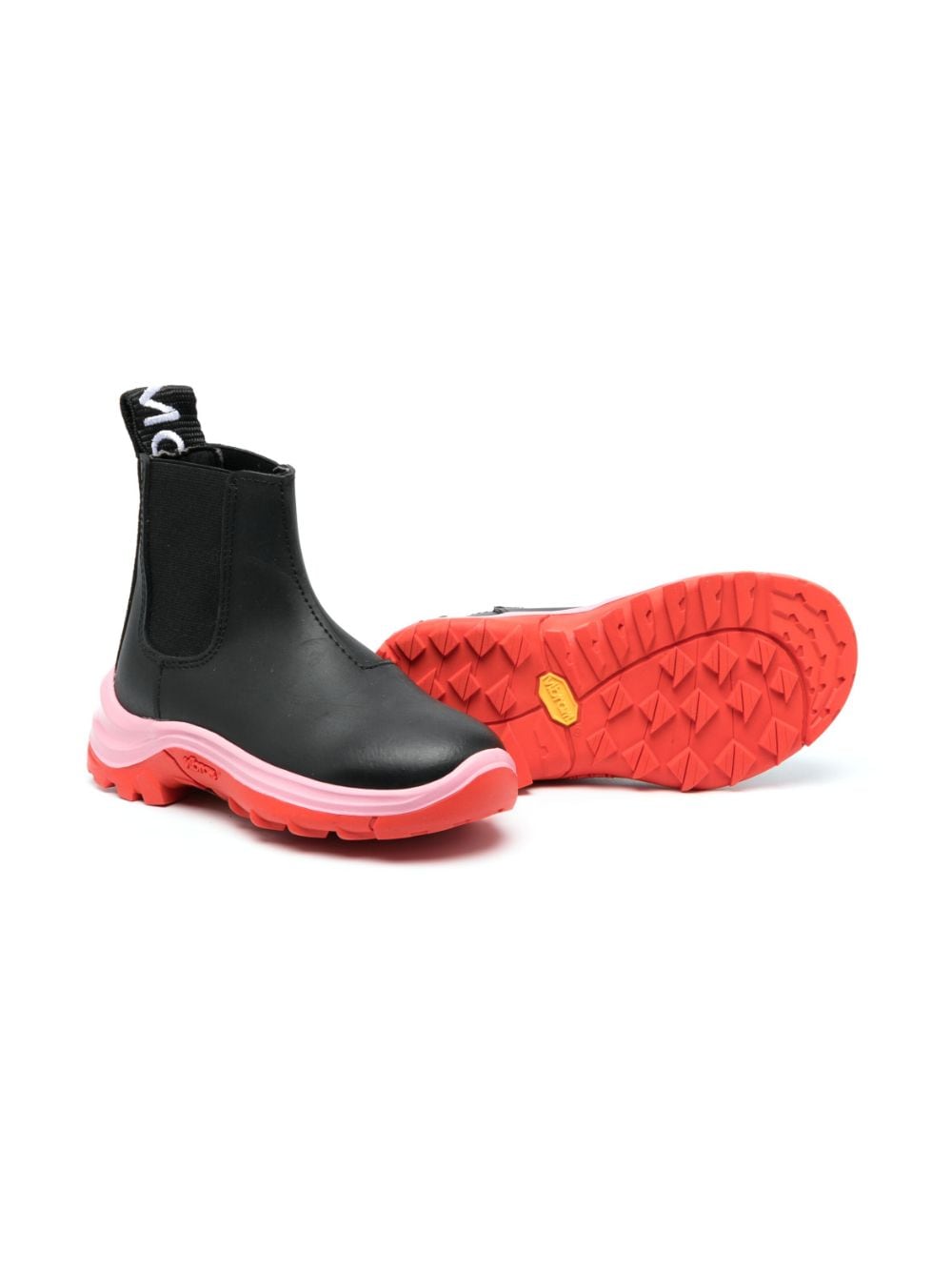 Shop Stella Mccartney Logo Pull-tab Ankle Boots In Black