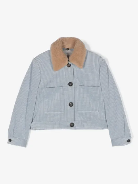 Brunello Cucinelli Kids button-up corduroy shirt jacket