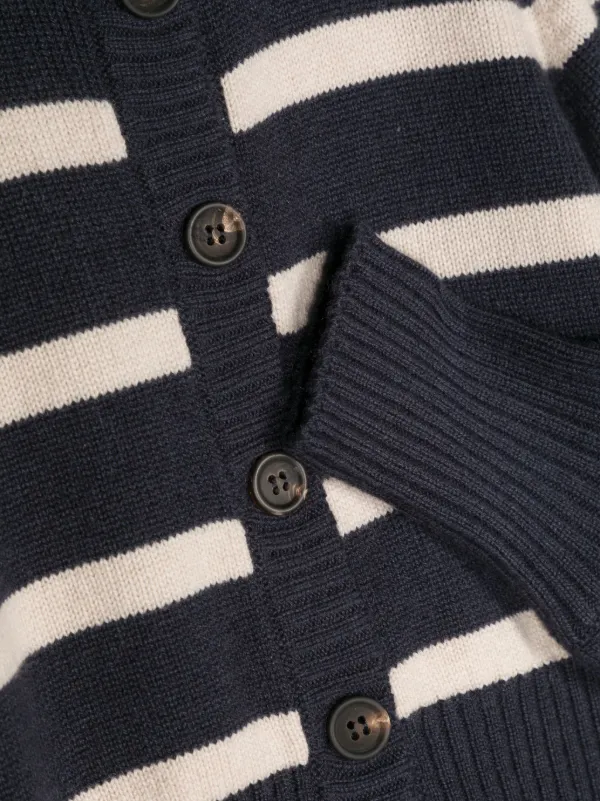 Navy and white hot sale striped cardigan