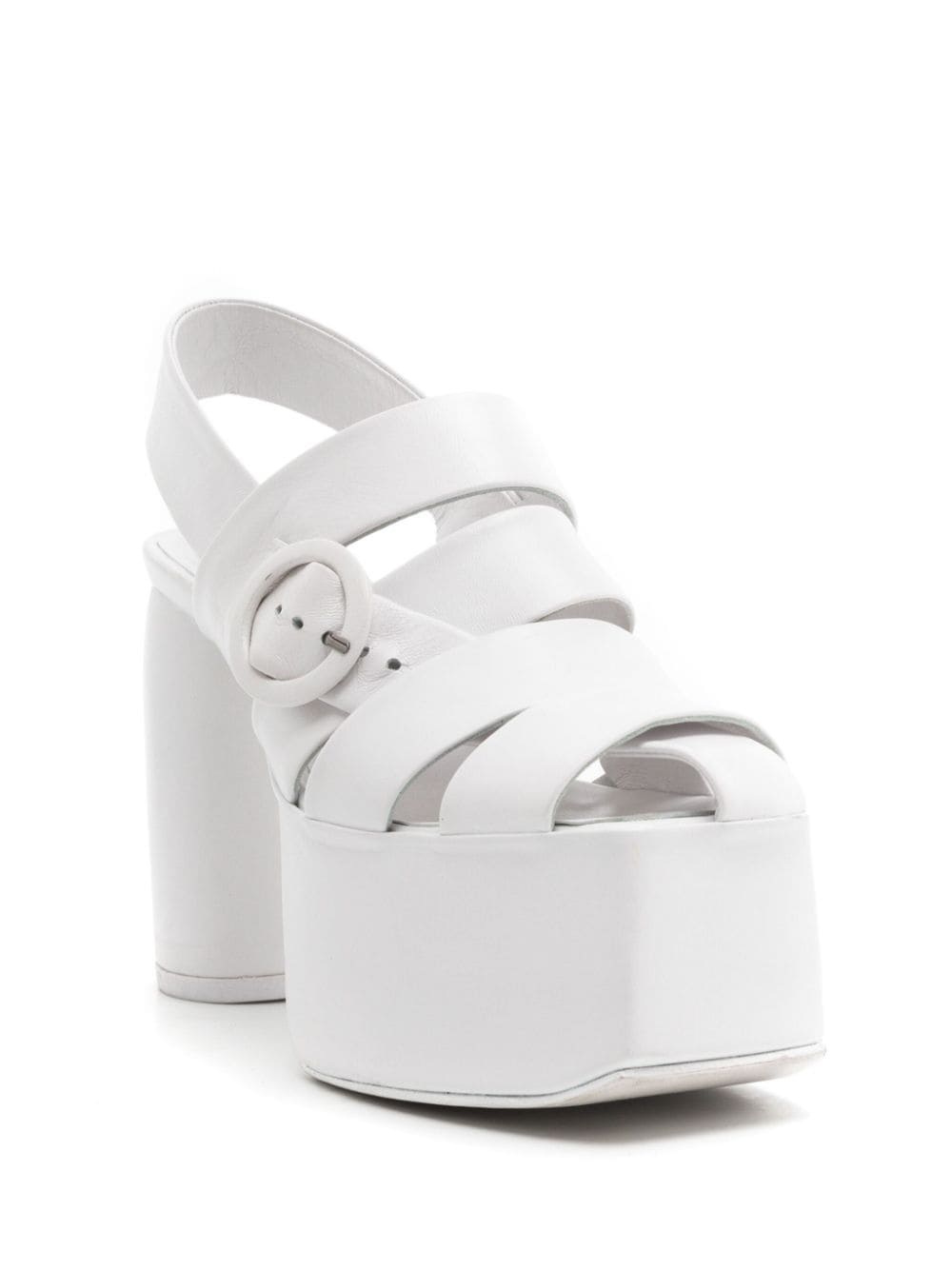 Gloria Coelho Sandalen met asymmetrische gesp - Wit