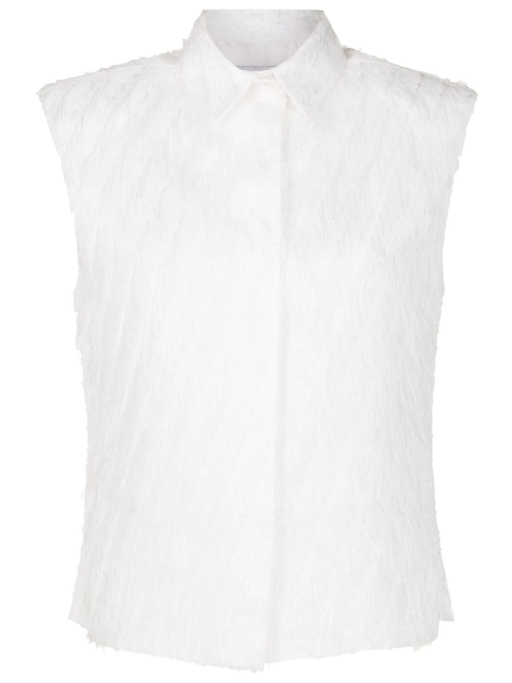 frayed sleeveless shirt