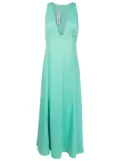 Gloria Coelho plunging V-neck midi dress - Green