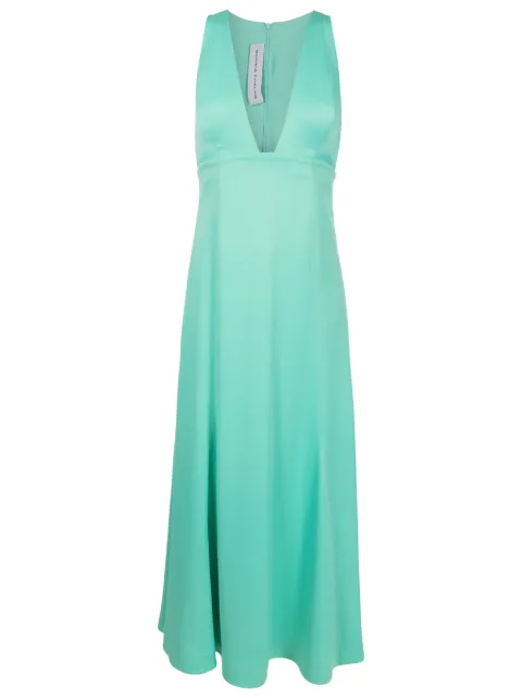 Gloria Coelho plunging V-neck midi dress