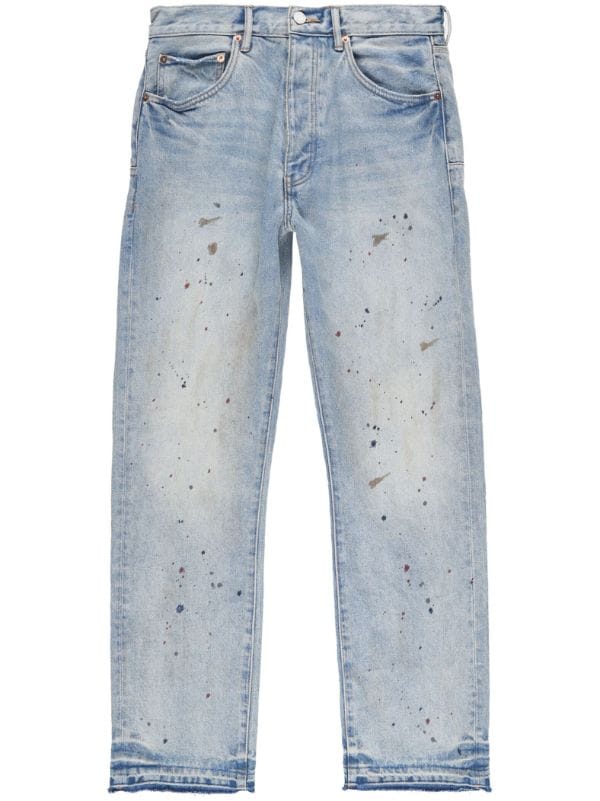 Purple Brand paint-splatter straight-leg Jeans - Farfetch