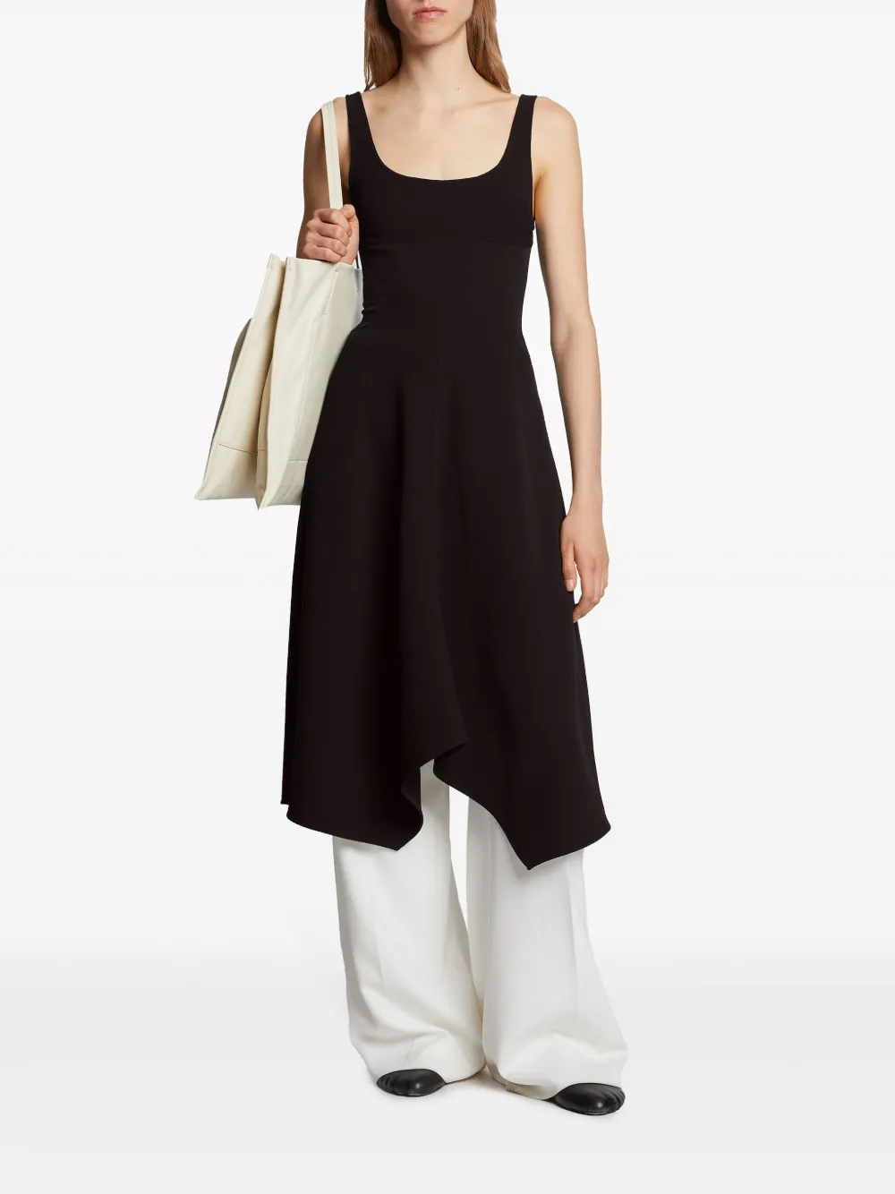 Proenza Schouler White Label Barre Bustier midi-jurk met bustier - Zwart